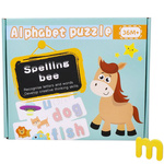 Drewniana Układanka Puzzle Alfabet 82el.