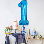 Balon Foliowy Cyfra 1 Niebieski 80cm