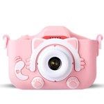 Aparat Cyfrowy fotograficzny dla dzieci Kotek Różowy Karta Pamięci 32 GB