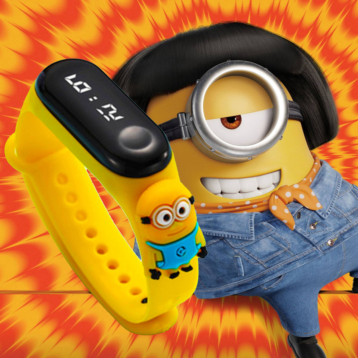 Zegarek LED Dla Dzieci SMARTBAND MINIONKI